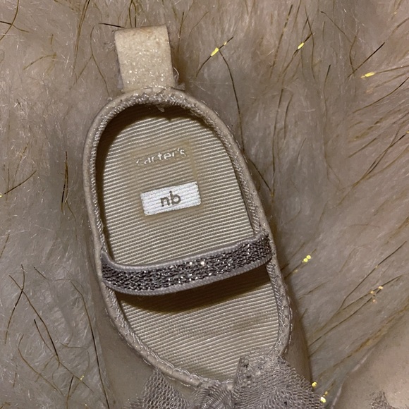 Carter’s | NB | white and silver flats - Picture 3 of 7
